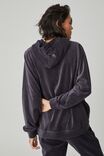 Velour Hooded Sweater, LEAD