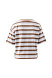 Boxy Pocket Tee, WHITE/MILK CHOC CHALK STRIPE - alternate image 3