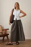 Florence Maxi Skirt, CHOCOLATE WHITE STRIPE - alternate image 4