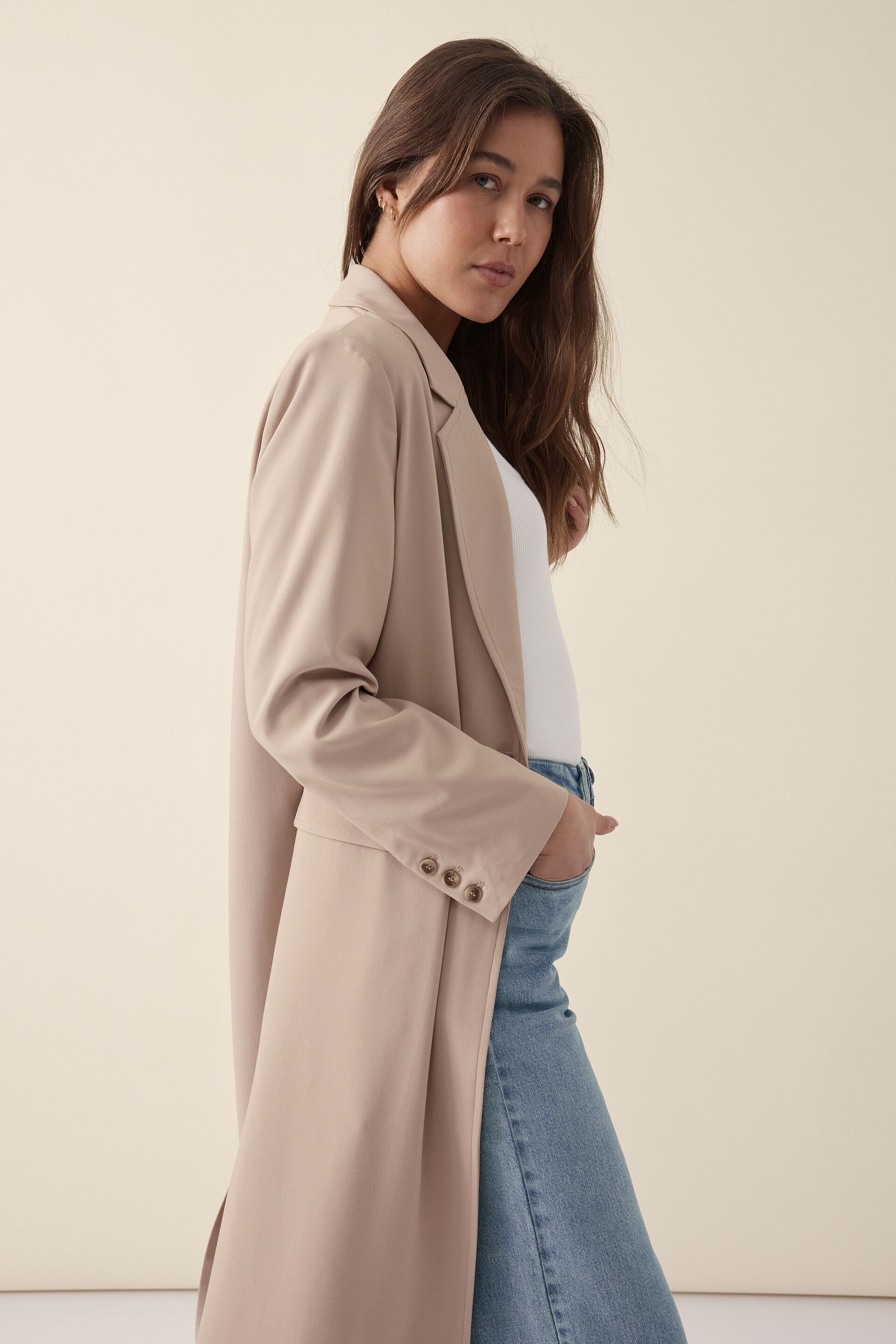Long soft coat best sale