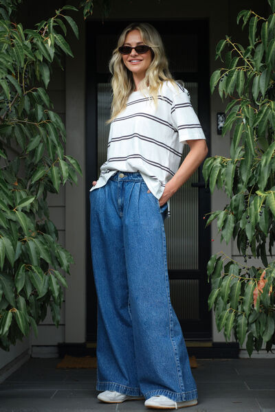 Pleat Jean, FRESH INDIGO