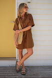 Sammy Relaxed Shirt Dress, TOFFEE - alternate image 1