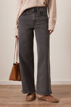 Evie Wide Leg Jean, WASHED BLACK - alternate image 4