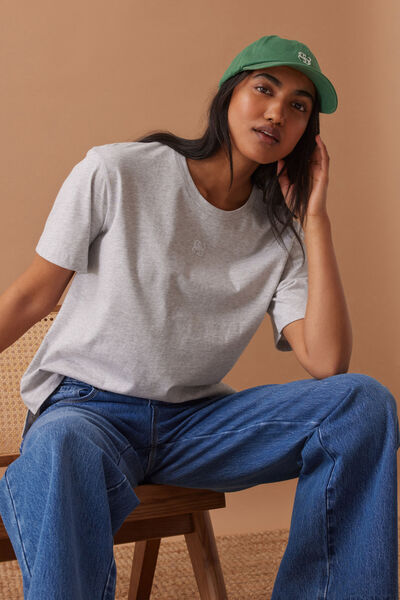 Stevie Slouchy Tee, CLOUD MARLE MONOGRAM