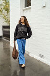 Isla Oversized Slouchy Crew, PHANTOM/WHITE HERITAGE OUTLINE - example image 4