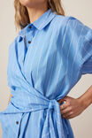 Elodie Wrap Shirt, AMALFI BLUE STRIPE - alternate image 5