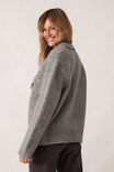 Knit Bomber Cardi, MID GREY NEP - alternate image 3