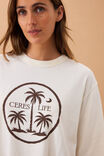 Liv Oversized Tee, SHELL/ISLAND PALMS - alternate image 6