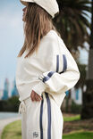 Gigi Wide Leg Terry Trackpant, WINTER WHITE SIDE STRIPE - alternate image 6