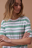 Lola Longline Step Hem Tee, KELLY GREEN STRIPE - alternate image 5