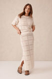 Square Knit Midi Skirt, ECRU - alternate image 5