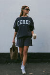 Isla Oversized Slouchy Crew, SMOKE BLUE HERITAGE LOGO - alternate image 3