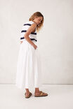 Florence Maxi Skirt, WHITE - alternate image 6