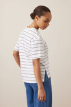 Stevie Slouchy Tee, WHITE/PHANTOM STRIPE - example image 5