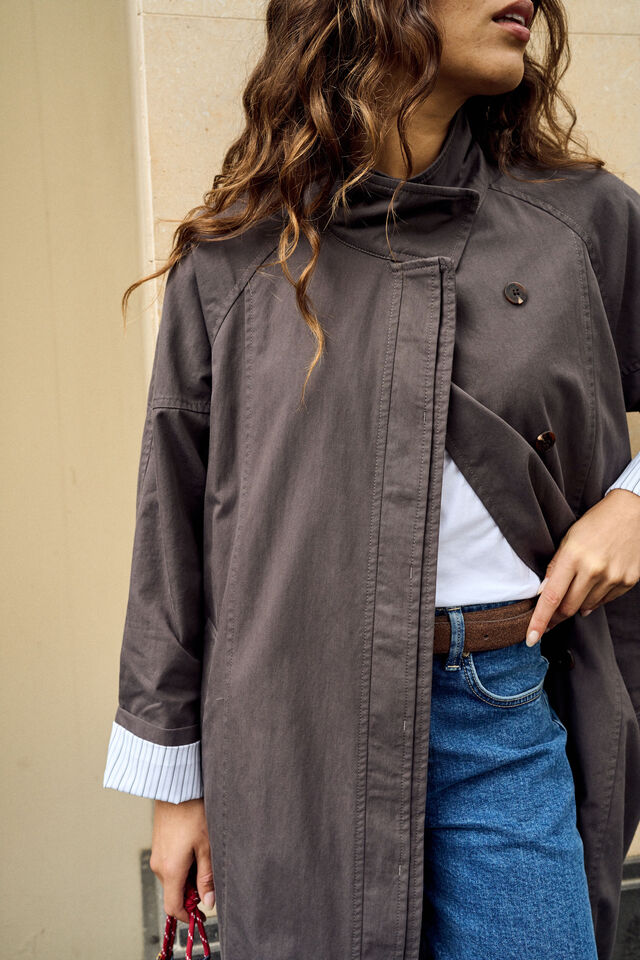 Rowan Longline Jacket, TOBACCO BROWN
