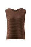 Margot Mesh Knit Tank, CHOCOLATE - alternate image 2