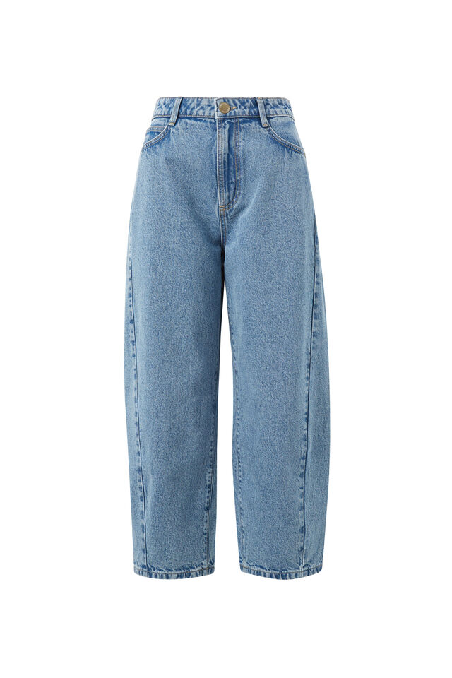 Maggie Tapered Barrel Jean, MID VINTAGE BLUE