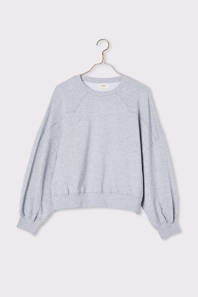 Organic Western Sweater, GREY MARLE / IRON