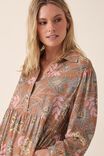 Tiered Shirt Dress In Lenzing Viscose, MACAROON ORNATE FLORAL - alternate image 5