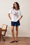 Stevie Slouchy Tee, WHITE/ CERES VILLAGE - example image 5
