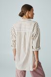 Poplin Stripe Shirt In Organic Cotton, WARM WHITE / GINGER STRIPE