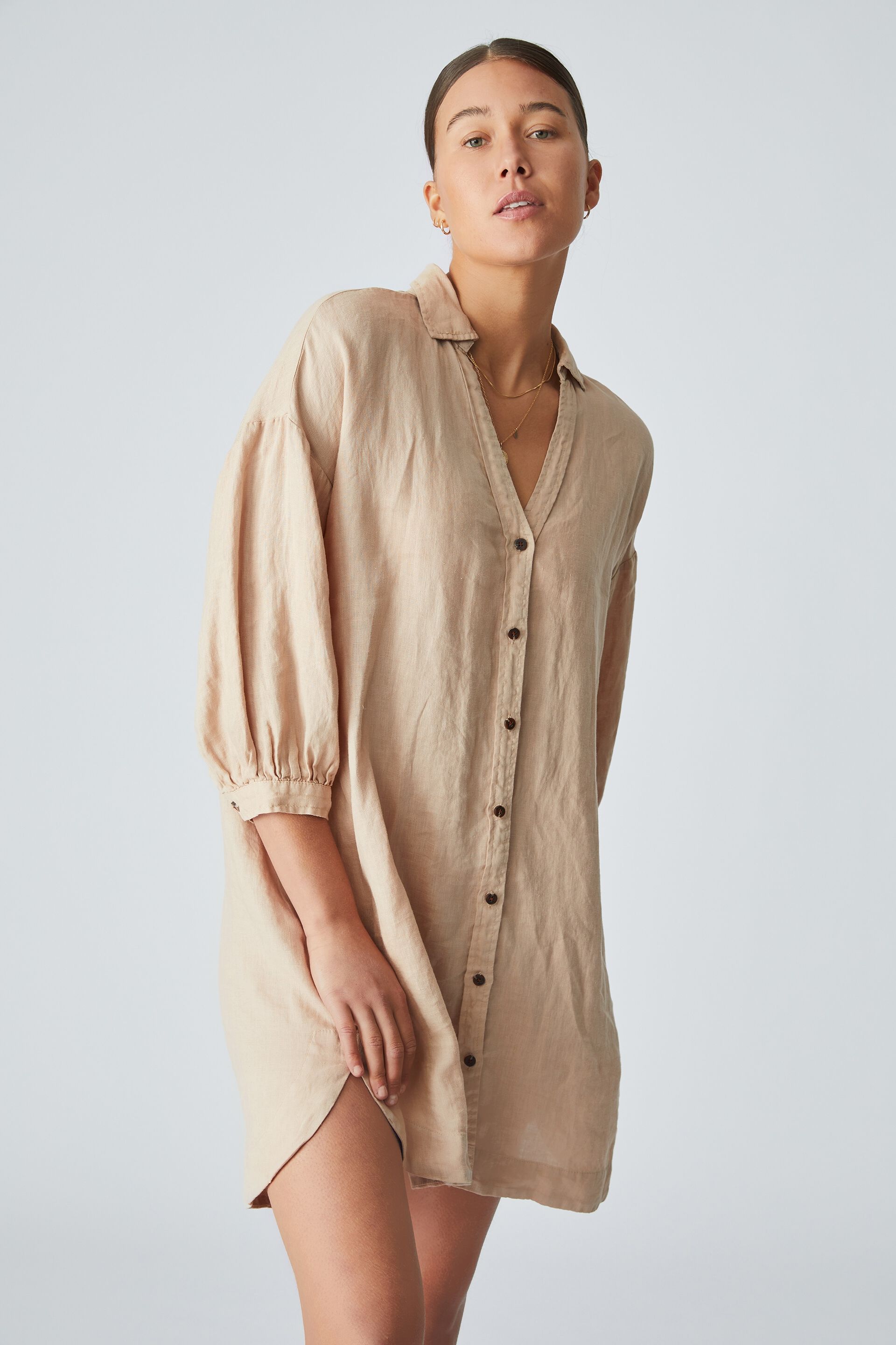Linen Shirt Dress