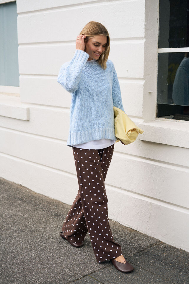 Resort Pant, CHOC POLKA DOT
