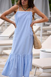 Sunday Maxi Dress, POWDER BLUE TRIPLE STRIPE - alternate image 4