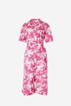 Shirt Dress In Organic Cotton Poplin Eh, RASPBERRY ROSE FLORAL - alternate image 2