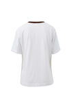 Stevie Slouchy Tee, WHITE/CHOC SPORTS LOGO - example image 3