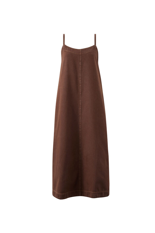 Remy Strappy Midi Dress, CHOCOLATE