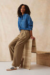 Pleat Front Pant, BISCUIT - alternate image 1