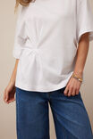 Kaia Twist Tee, WHITE - alternate image 4