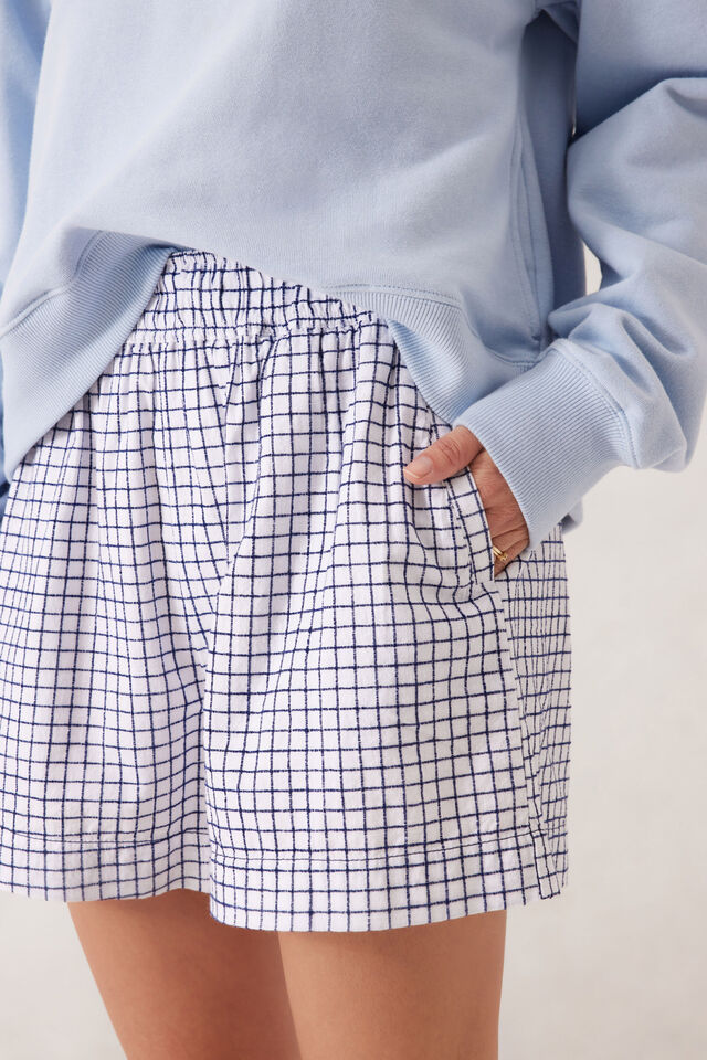 Mila Short, WHITE NAVY CHECK
