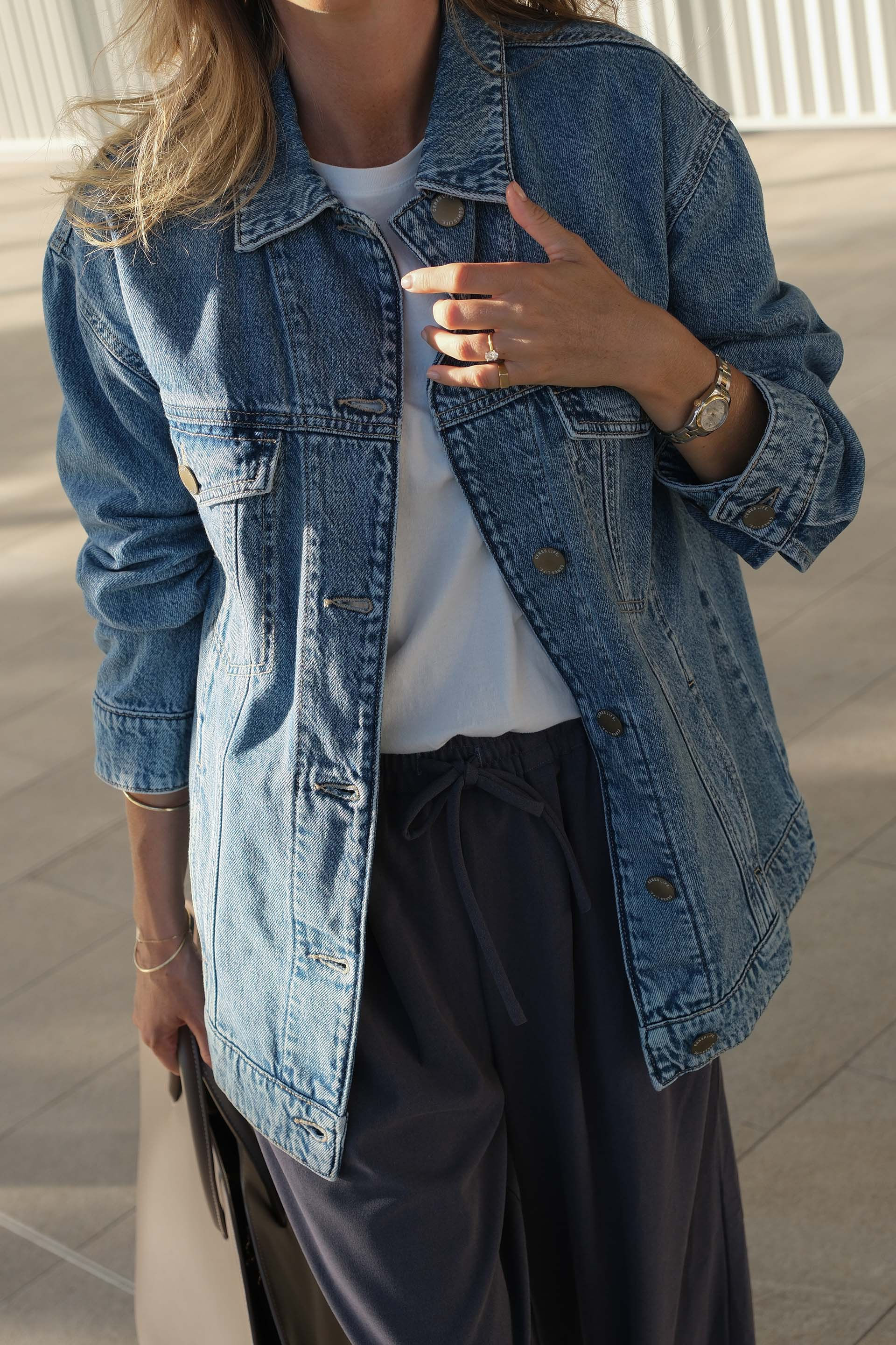 Oversized Denim Trucker