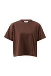 Boxy Shoulder Tee, CHOCOLATE - alternate image 2