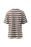 Stevie Slouchy Tee, COCOA SKY BLUE STRIPE - alternate image 3