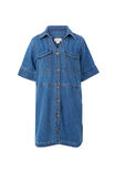 Side Pocket Boxy Dress, FRESH INDIGO - alternate image 2