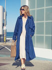 Trench With Organic Cotton Jf, DARK INDIGO - alternate image 1