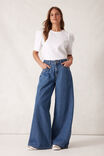 Pleat Sleeve Tee, WHITE - alternate image 4