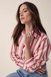 Classic Shirt, WASHED PINK AND CHILLI STRIPE - alternate image 5
