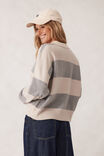 Long Sleeve Rugby Knit, GREY MARLE/OATMEAL MARLE STRIPE - alternate image 3