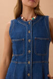 Hazel Sleeveless Midi Shirt Dress, CASPIAN BLUE - alternate image 4