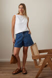 Juno Seamed Short, FRESH INDIGO - example image 5