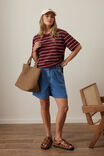 Piper Pleat Front Short, FRESH INDIGO - alternate image 5