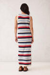 Textured Multi Stripe Knit Midi Dress, HERITAGE RED STRIPE - alternate image 3