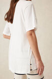 Longline Step Hem Tee, VANILLA - alternate image 4