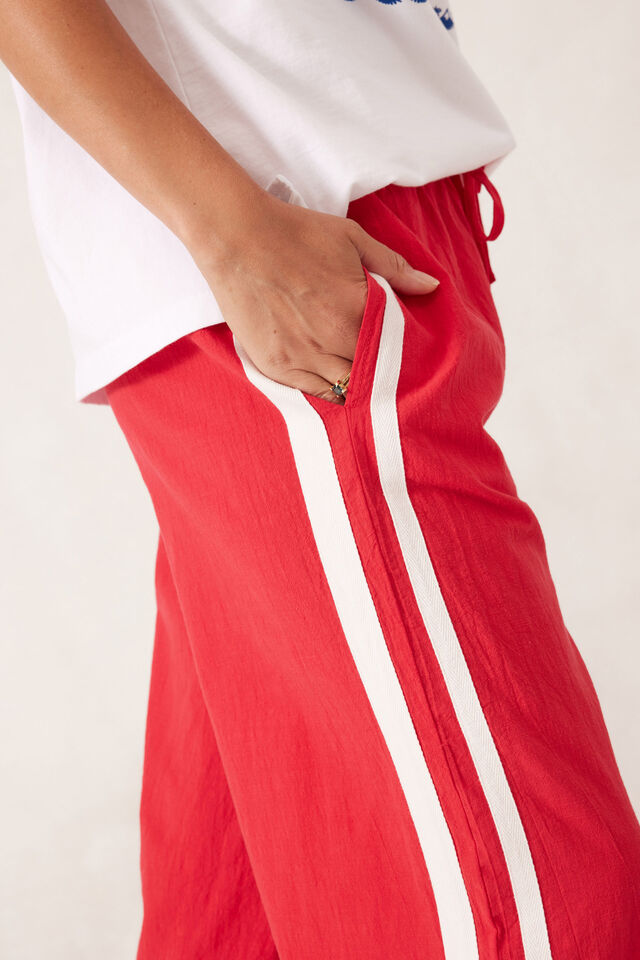 Relaxed Drawstring Pant, HERITAGE RED