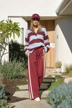 BURGUNDY SIDE STRIPE
