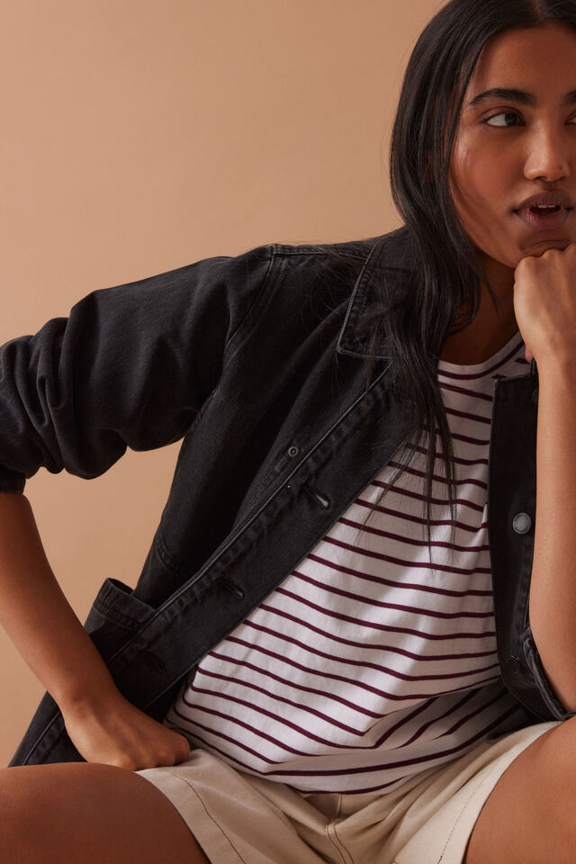 Ava Chore Shacket, WASHED BLACK